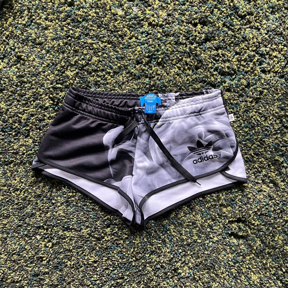 adidas Black and Gray Athletic Running Shorts
